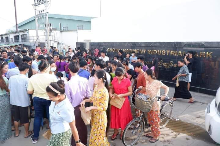 အထည်အော်ဒါပါးလို့ဆိုပြီး ရွှေပြည်သာက စက်ရုံပိတ်ဖို့ပြင်