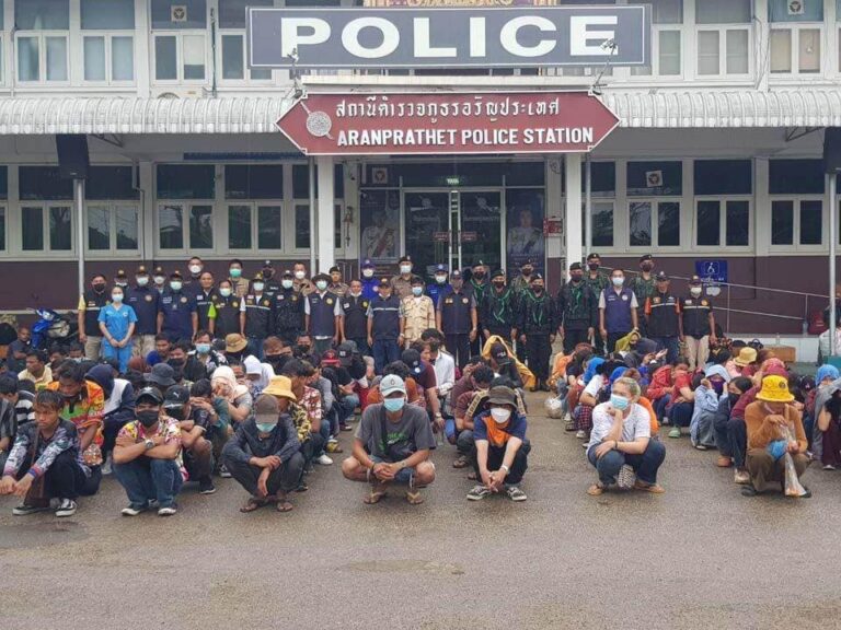 တရားမဝင် ကမ္ဘောဒီးယားလုပ်သား ၁၂၃ ဦးကို ထိုင်းရဲနဲ့ စစ်တပ် ပူးပေါင်းဖမ်းဆီး