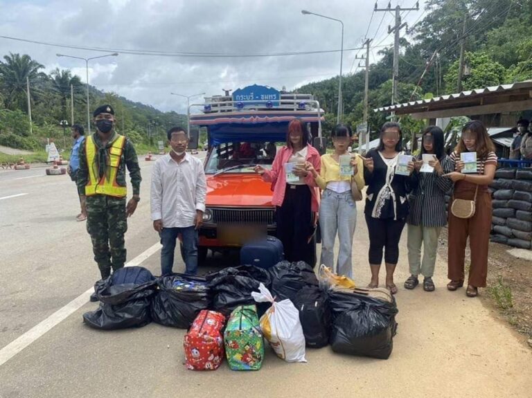 ထိုင်းနိုင်ငံ၊ရနောင်းနဲ့ ချွန်ဖော်မှာ တရားမဝင်နည်းလမ်းနဲ့ ထိုင်းနိုင်ငံထဲဝင်လာတဲ့ မြန်မာ ၁၁ ဦးကို ဖမ်းမိ
